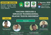Webinar : Wacana Ideologi dan Gerakan Transnasional dilayar Televisi Indonesia