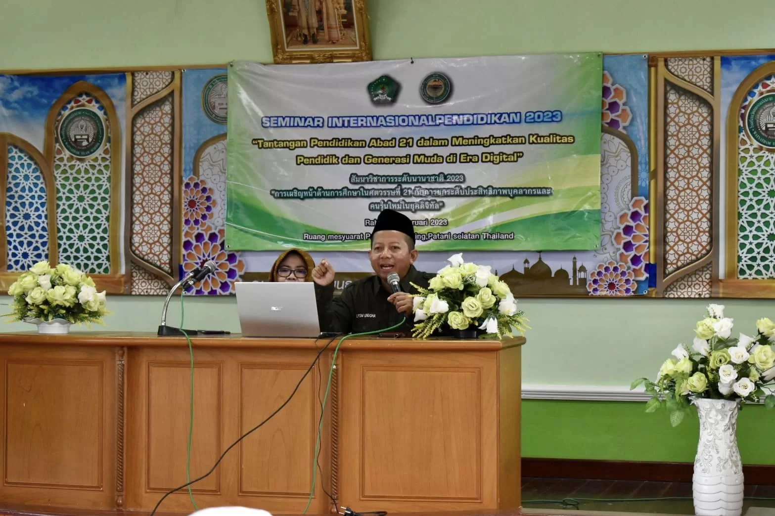 Seminar Internasional Pendidikan 2023 kerjasama antara Watnatham Islam School Pombing, Pattani selatan Thailand dan UNUGHA Cilacap