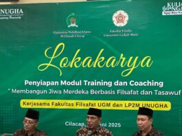 UNUGHA Cilacap dan UGM Gelar Lokakarya Kolaboratif: “Penyiapan Modul Training dan Coaching: Membangun Jiwa Merdeka Berbasis Filsafat dan Tasawuf”