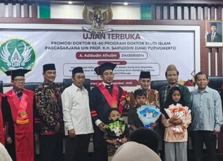 Dosen UNUGHA Cilacap, A. ADIBUDIN AL HALIM RAIH DOKTOR DI UIN Prof. K.H. SAIFUDDIN ZUHRI PURWOKERTO